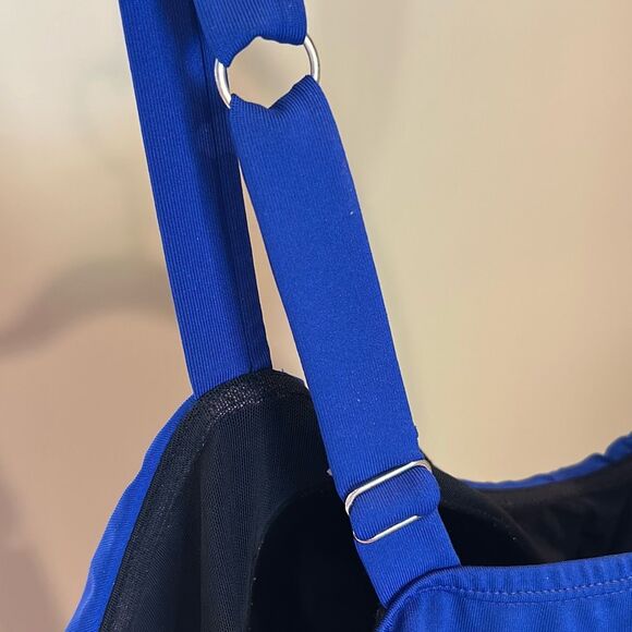 Dolphin Bright Blue One Piece SwimSuit Size 14 - Picture 6 of 8